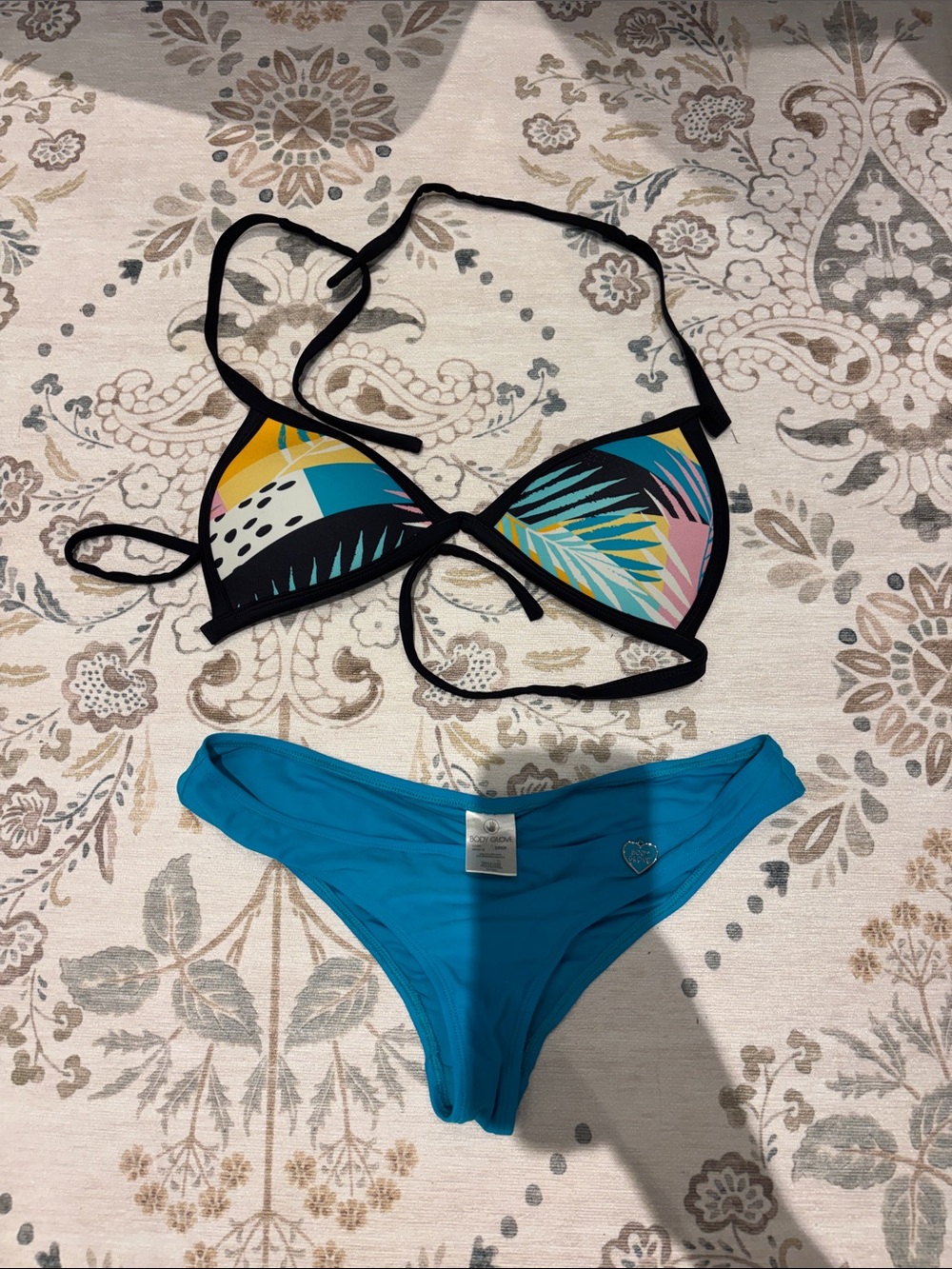 Women’s Bikini Top and Teal Bottoms